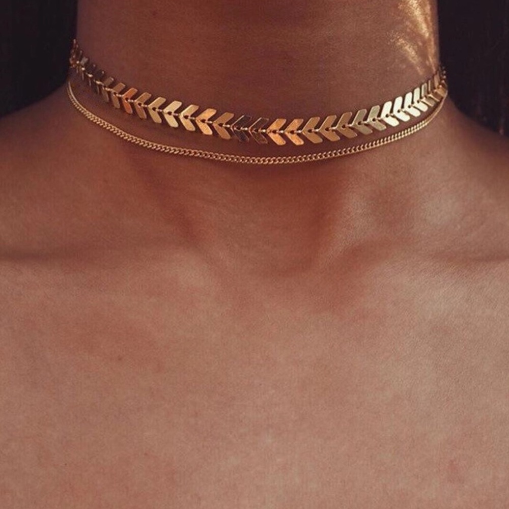 ✨Gold Layer Choker Necklace NWOT✨